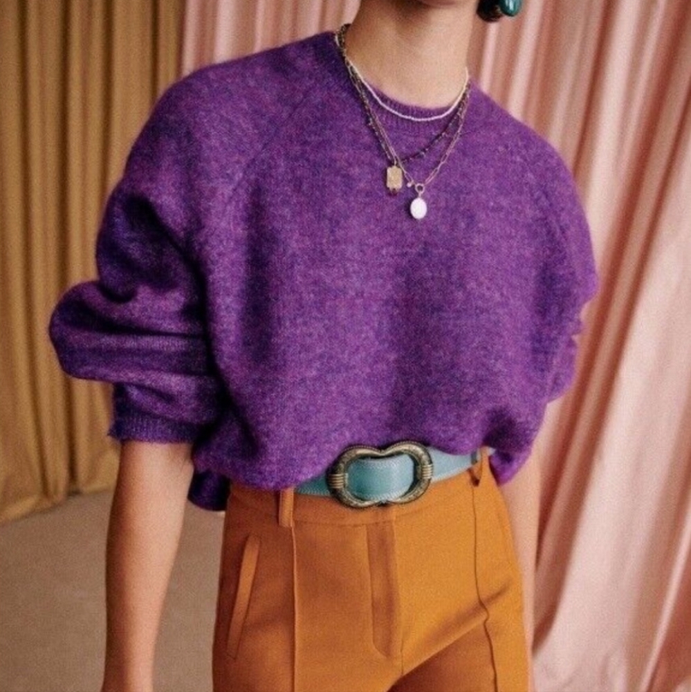 LIKE NEW Sezane Louise Jumper Sweater (Violet)